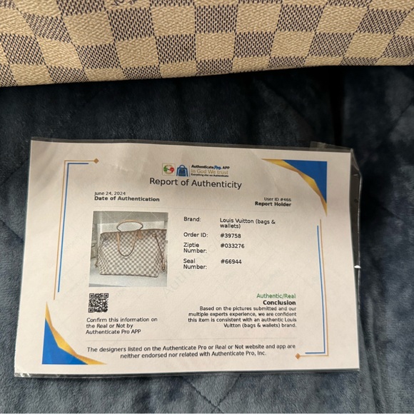 LOUIS VUITTON DAMIER AZUR NEVERFULL GM - Picture 9 of 9